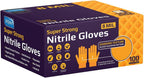 Inspire HEAVY DUTY ORIGINAL Stretch Nitrile Black Gloves Disposable Latex Free | Food, Mechanic, 6mil Black or 8 Mil Orange