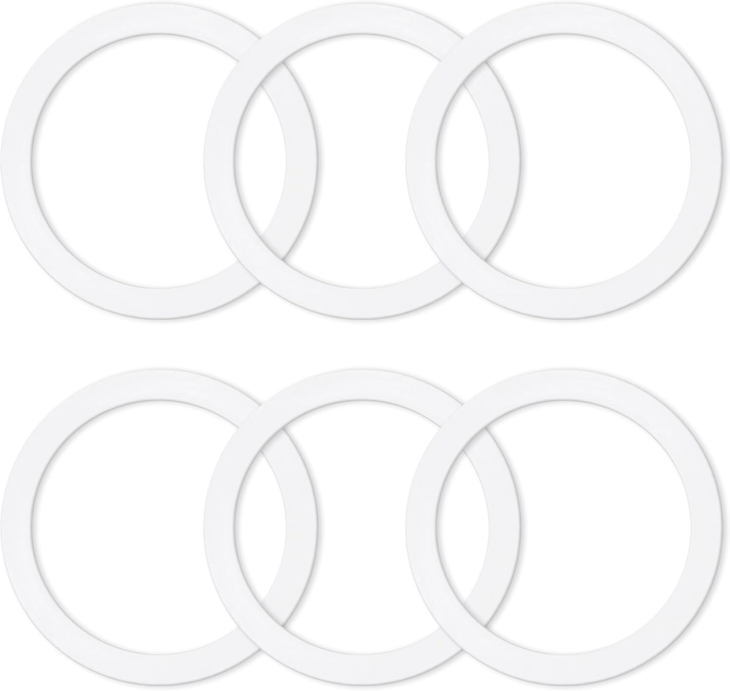 6 Pcs Gasket Seal Rings for Bialetti Moka Express Dama 6 Cups - Spare Food Grade Silicone Sealing Rings for Aluminium Stovetop Coffee Maker Pots (Better Than Rubber)