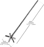 Piña Barware Swizzle Stick Stirrer - Stainless Steel with Handmade Wood-Grain Finish (Regular Width, One Swizzle Stick)