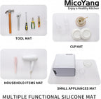 Silicone Dish Drying Mat for Multiple Usage,Easy clean,Eco-friendly,Heat-resistant Silicone Mat for Kitchen Counter or Sink,Refrigerator or Drawer Liner White 3XL 28 inches x 18 inches