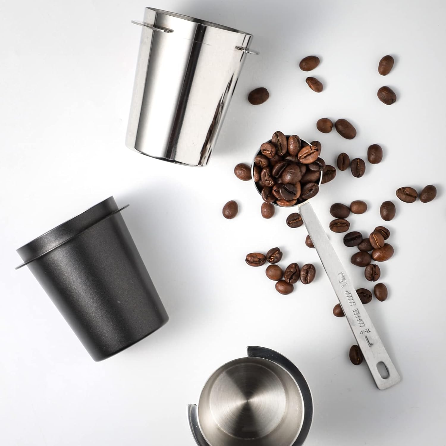 58mm Coffee Dosing Cup Stainless Steel Dosing Cup Fits 58mm Portafilters Coffee Dosing Cup Espresso Tamper Machine Tools
