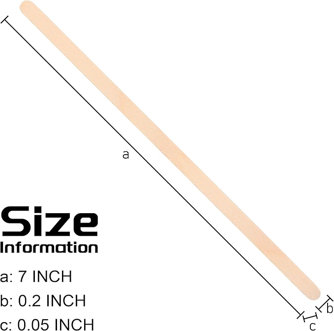 ANTETOK Wooden Coffee Stirrers - Coffee Stir Sticks 7 Inch,500pcs Disposable Birch Wood Coffee/Beverage Stirrers,Swizzle Drink Sticks,Coffee Bar Accessories