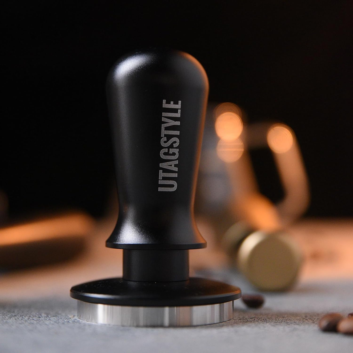 53.3mm Espresso Tamper: Coffee Tamper with Calibrated Spring Loaded - 30lb Espresso Hand Tamper - 100% Stainless Steel Flat Base Fits for 54mm Portafilter Basket