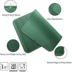 Silicone Dish Drying Mat for Multiple Usage,Easy clean,Eco-friendly,Heat-resistant Silicone Mat for Kitchen Counter or Sink,Refrigerator or Drawer Liner Green 3XL 28 inches x 18 inches