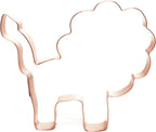 Simple Lion Cookie Cutter 4.5 Inch Handmade Copper USA-Made by The Fussy Pup