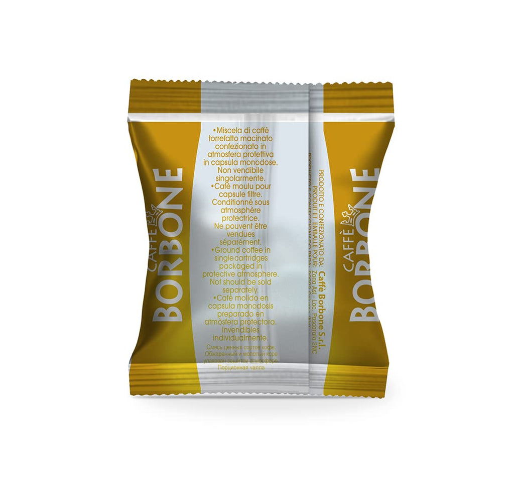 Caffe Borbone Nespresso Compatible Coffee Pods, Gold Blend, Freshly Roasted and Packaged in Italy - 50 Individually Wrapped Coffee Pods - NOT Compatible with Vertuo