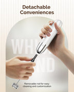 Maestri House Rechargeable Milk Frother, LunaFro Mini Handheld Electric Foam Maker Detachable Stainless Steel Whisk Drink Mixer Foamer Mini Blender for Matcha, Lattes, Cappuccino, No Stand