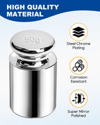 UCEC Calibration Weights for Digital Scale, 50g Gram Weights, Precision Stainless Steel Balance Scale Calibration Weight for Lab Educational Science