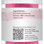 BAKELL Neon Pink Edible Glitter, 25 Grams | TINKER DUST Edible Glitter | KOSHER Certified | 100% Edible Glitter | Cakes, Cupcakes, Cake Pops, Drinks, Dessert Vegan Glitter & Dusts (25g, Neon Pink)