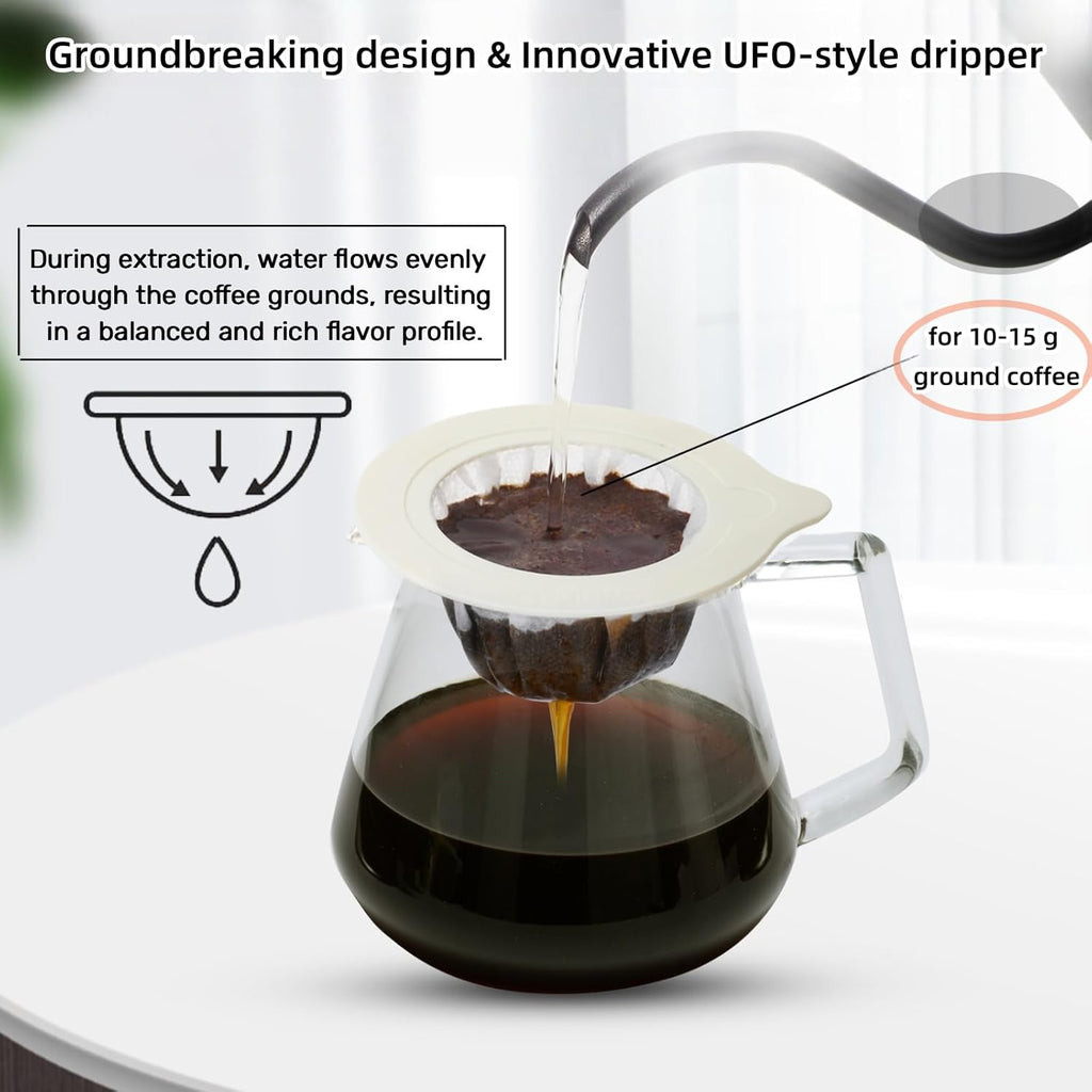 30Pcs Portable Pour Over Coffee Dripper Reusable Coffee Filters Pour Over Coffee Maker for Camping Coffee Travel Coffee Maker Single Serve coffee