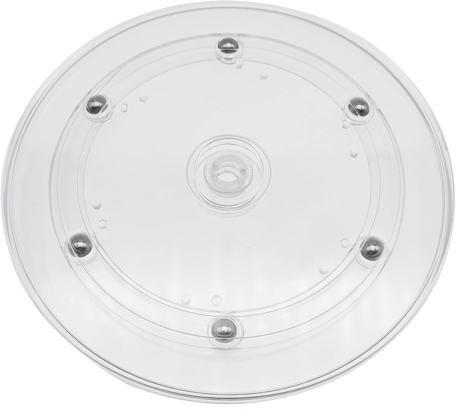 2 Pack 6" Lazy Susan Turntables Acrylic Ball Bearing 360 Degree Rotating Tray for Spice Rack Table Cake Kitchen Pantry Decorating (Transparent)