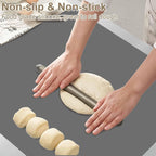 78.7"x15.7"(200cmx40cm) Large Silicone Mats for Countertop, Heat Resistant Mat, Waterproof Nonslip Silicone Kitchen Counter Mat, Nonstick Table Placemat, Multipurpose Mat, Black