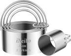 iNeibo Professional Baking Tools Biscuit Cutter Set Dough Blender/Cutter Round Cookies Cutter with Handle + Pastry Scraper+Egg Separator Heavy Duty Baking Dough Tools Pastry Utensils (Baking Tools)