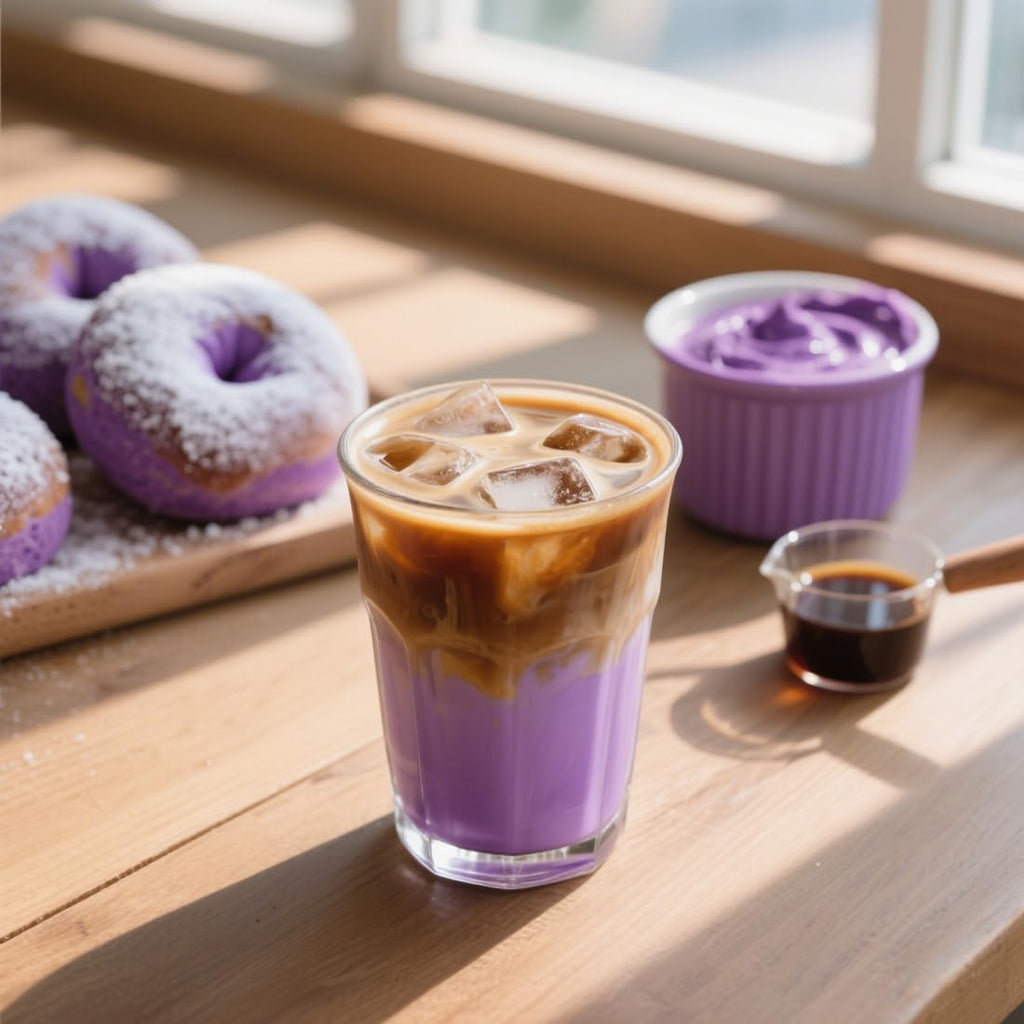 Fraunitsh Purple Sweet Potato Powder 13oz | Purple Yam Ube Powder | Natural Purple Food Coloring for Baking Smoothies Dinks & Recipes | No Additives