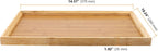 SEUNMUK 3 Pack Rectangular Bamboo Serving Tray, Natural Bamboo Tray for Serving Food, Snack, 14.6 x 10 x 1 Inch