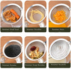 304 Stainless Steel Fine Mesh Strainers for Kitchen, Colander-Skimmer with Handle, Sieve Sifters for Food, Tea, Rice, Oil, Noodles, Fruits, Vegetable