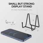 HONGYUTAI 3 Pack 3 Inch Plate Stands for Display Picture - Small Table Top Display, Decorative Metal Frame Holders for Book, Photo and Platter, Tabletop Art, Black