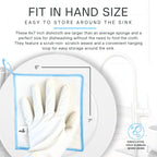 Whiffkitch Dishcloths Dishrags for Kitchen and Household Cleaning 6x7 3-Pack Non-Scratch 2-Ply Weave, Bamboo-Rayon Fabric, Absorbent, Washable, Long-Lasting