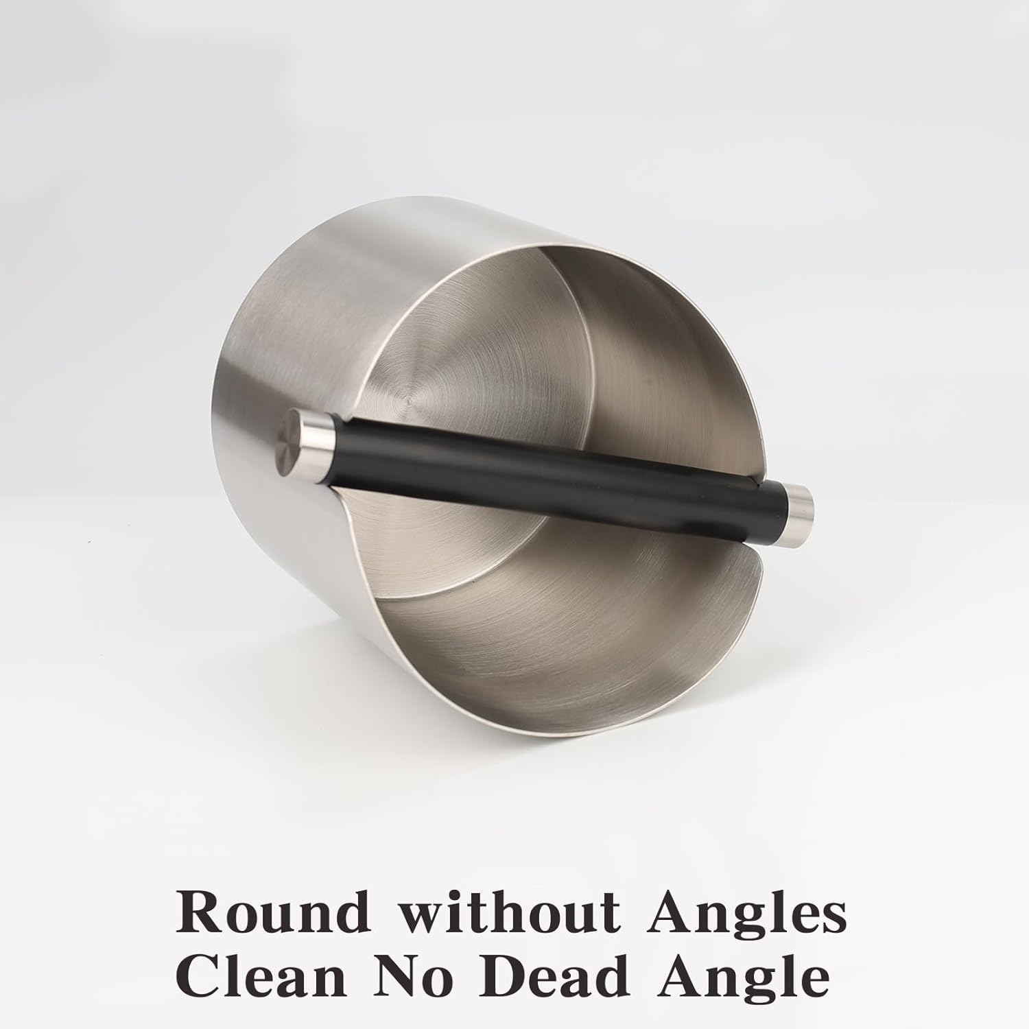 Italian Espresso Tapping Box, Stainless Steel Coffee Grinding Tapping Box, With Detachable Tapping Rod And Anti Slip Rubber Base (Silver)