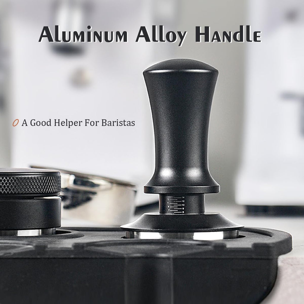 51mm Calibrated Spring-Loaded Espresso Tamper – 30lb Palm Tamper with Flat Stainless Steel Base – Precision Portafilter Tool for Home Espresso Machines