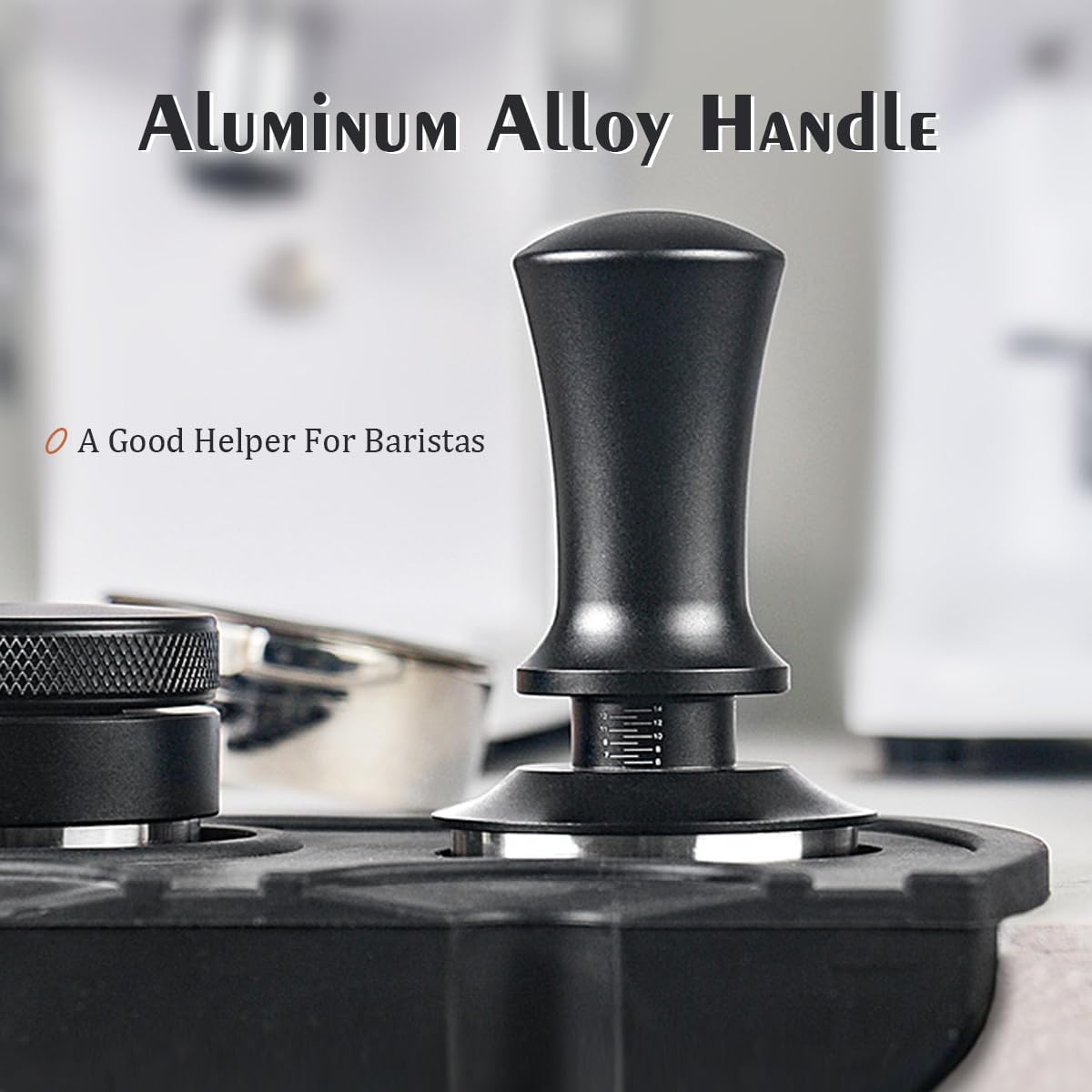 51mm Calibrated Spring-Loaded Espresso Tamper – 30lb Palm Tamper with Flat Stainless Steel Base – Precision Portafilter Tool for Home Espresso Machines