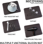 Silicone Dish Drying Mat for Multiple Usage,Easy clean,Eco-friendly,Heat-resistant Silicone Mat for Kitchen Counter or Sink,Refrigerator or drawer liner Coffee L 16 inches x 12 inches