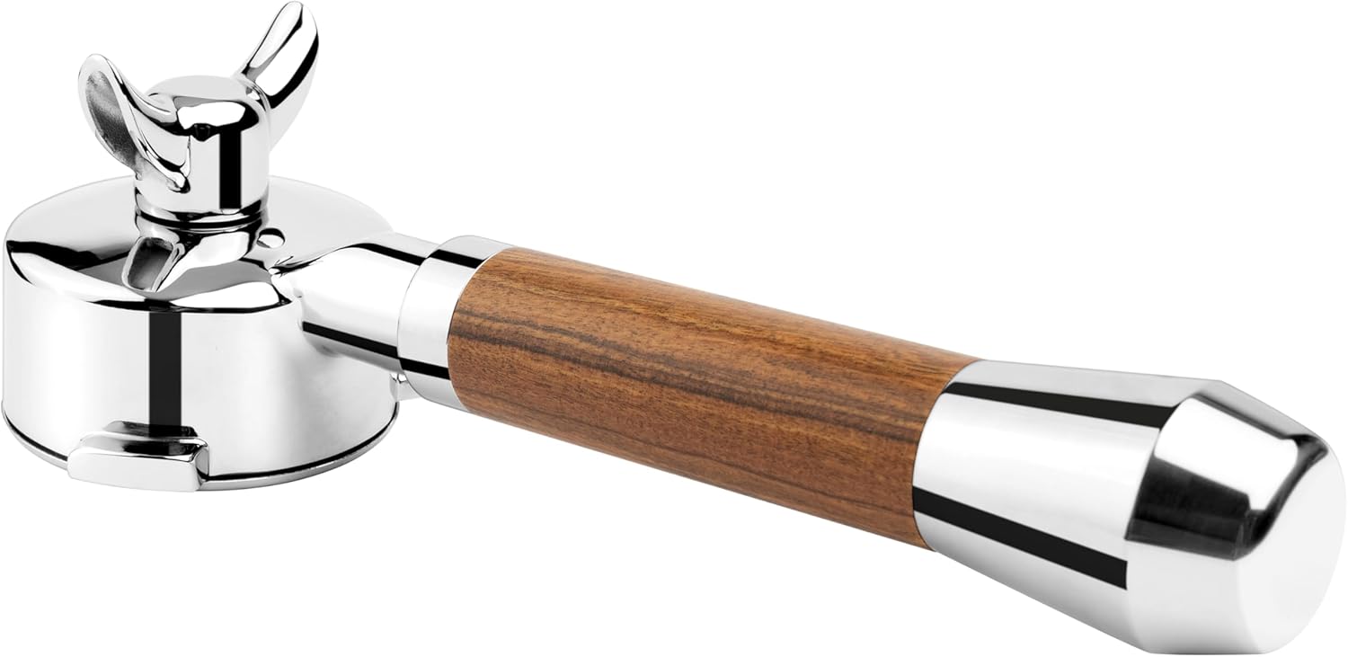 LILQ 54mm Spouted 3 Ears Portafilter Compatible with Breville Machines Stable Handle (Barcino Fusion, 54mm Double Spouts)