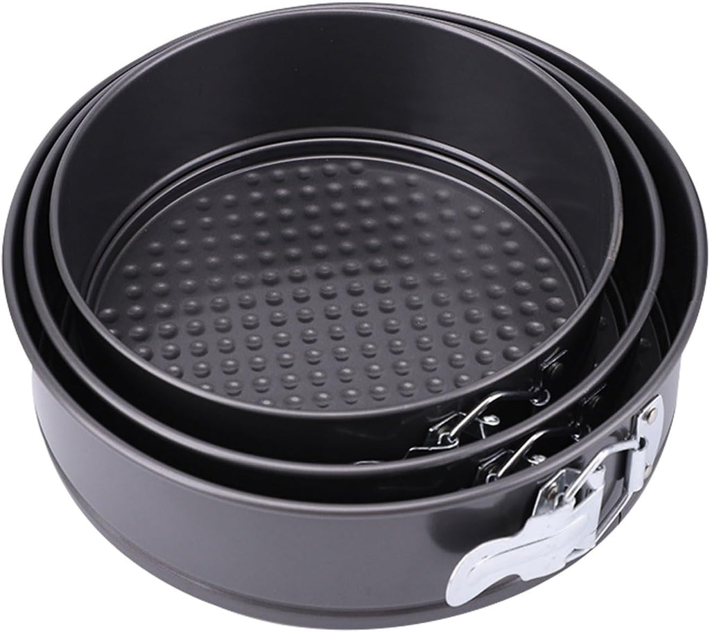 Springform Pan, Nonstick Cake Pan, Round cheesecake pan with leak-proof non-stick bottom removable bakeware.3 pieces 3 sizes, 7" 8" 9" for Cakes, Cheesecakes, Pizzas and Quiches.