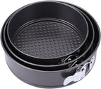 Springform Pan, Nonstick Cake Pan, Round cheesecake pan with leak-proof non-stick bottom removable bakeware.3 pieces 3 sizes, 7" 8" 9" for Cakes, Cheesecakes, Pizzas and Quiches.