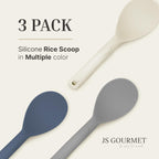 3 Pcs Colorful Silicone Rice Paddle, Heat Resistant Non-Stick Rice Spoon Spatula with Comfortable Handle for Cooking and Serving Mashed Potatoes, Scrambled Eggs, Sticky Bread Pudding