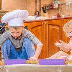 Koogel Rolling Pin for baking, 12 Inch Non-Stick Silicone Handle Rolling Pin for Kids Kitchen Activity