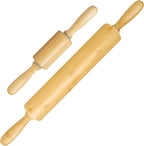2 Pack（10 inch &17.5 inch） Wooden Rolling Pin for Baking - Long Dough Roller for All Baking Needs