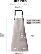 Lisianthus 2 Pack Adjustable Bib Aprons for Women with Pockets, Men's Kitchen Cooking Apron