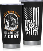 Fishing Gifts for Men 20 Oz Stainless Steel Tumbler, Gifts for Fisherman, Fisherman Gift for Men, Fish Coffee Mug