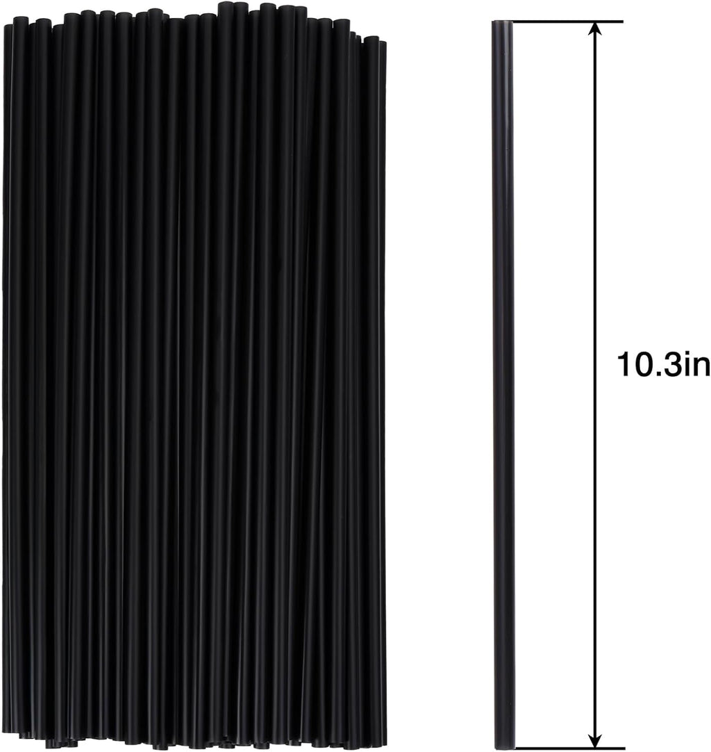 Tomnk 500pcs Straws Disposable, 10.3 Inches Plastic Straws, Plastic Drinking Straws for Tumblers and Ice Coffee