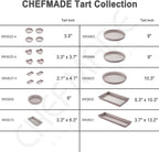 CHEFMADE Tart Pan, 7 Inch Non-Stick Quice Pan with Removable Loose Bottom for Oven Bake(Champagne Gold)