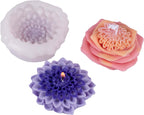 Flower Succulent Rose Peony Molds Silicone Wave Spiral Candle Mold - Silicone Resin Casting Molds for Candle & Resin & Soap Craft Supplies