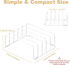 Cutting Board Organizer and Baking Sheet Rack, [1-Pack] White Heavy Duty Metal Cookie Sheet Organizer for Cutting Board Storage & Plate Holder for Cabinet, Tray Dividers for Cabinets