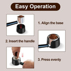 Coffee Tamper Base, Compatible with Ninja Espresso Es601 Anti-Slip Coffee Tamper Base for Ninja Handheld Support Stand Improves Stability Accessories (Black)