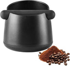 Coffee Knock Box Shock-Absorbent Durable Barista Style Knock Box With Removable Knock Bar and Non-Slip Base Gift (4.7 x 5.3 Inch-Black)
