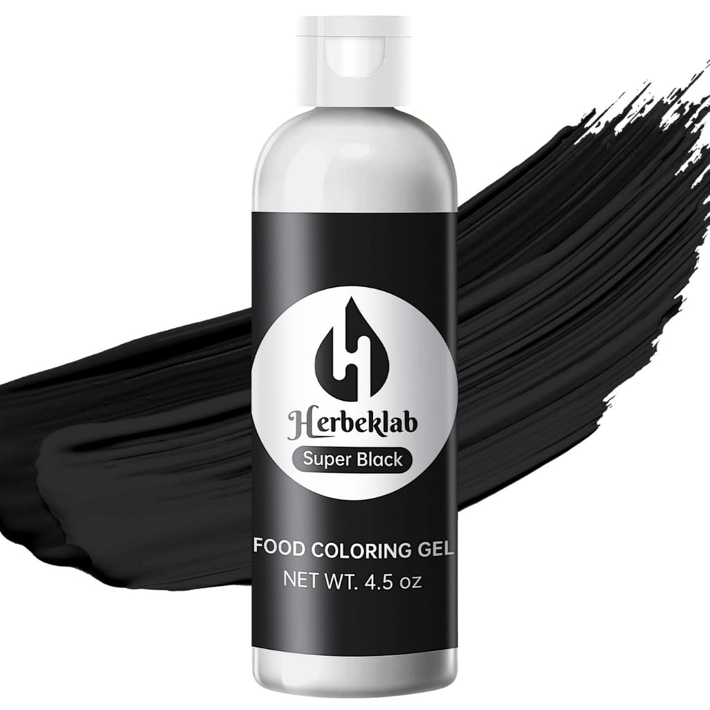 Black Food Coloring Gel 4.5 oz Professional Grade Super Black Food Dye Concentrated Gel Food Coloring for Icing Baking Cake Decorating Fondant Cookie