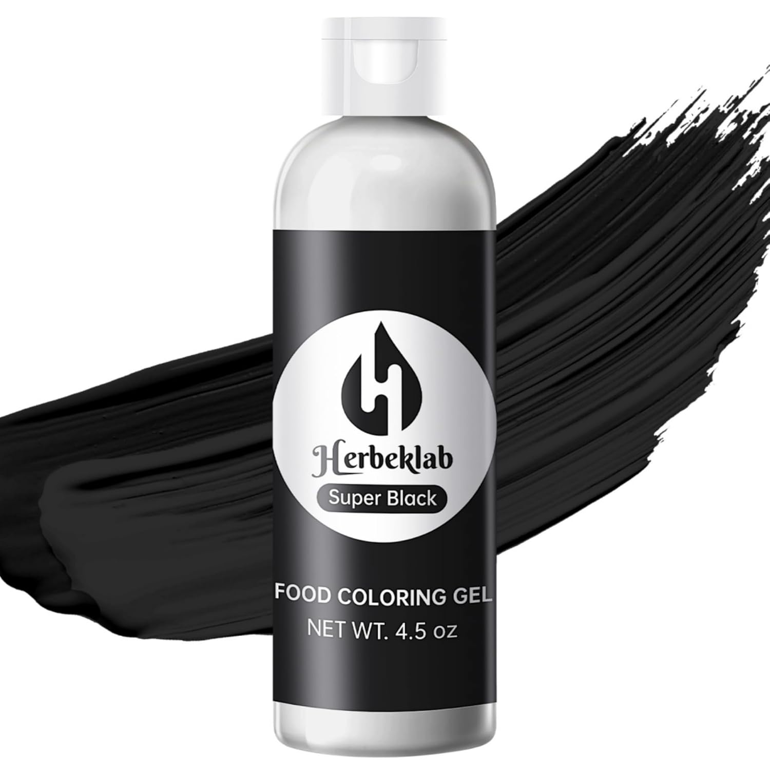 Black Food Coloring Gel 4.5 oz Professional Grade Super Black Food Dye Concentrated Gel Food Coloring for Icing Baking Cake Decorating Fondant Cookie