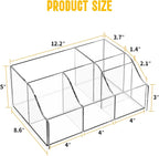 Acrylic Coffee Bar Organizer Station - Multiple Compartments - Kitchen Bar Tools Storage Rack - Beverage Station Organizer for Coffee Creamer Syrup