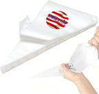 20 Inch icing bags Disposable, Large Pastry Bags Disposable Cake Decorating Bag 100 Count, Thick Plastic Non-Slip Anti-Burst Cake Bags for Frosting Decorating Cake Cupcake Cookie, Easy to Squeeze