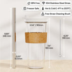 Dodoko Reusable 24 oz Boba Cup and Straw - White