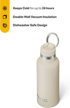 RTIC 16oz Journey Bottle Metal Stainless Steel Vacuum Insulated, BPA Free, Reusable, for Water, Hot and Cold Drinks, Travel, Sports, Camping, Beach