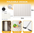 Stone Drying Mat for Kitchen Counter, 24"×16" Collapsible Diatomaceous Earth Dish Drying Mats, Fast Absorbent, Large Quick-drying Draining Mat for Dishes Cookware Cups Bathroom Any Countertop