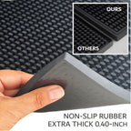 18x12 Rubber Bar Mats for Bartending. 0.4" Thick Coffee Bar Mat for Countertop. Durable & Flexible Black Kitchen Counter Bar Service Drying Mat
