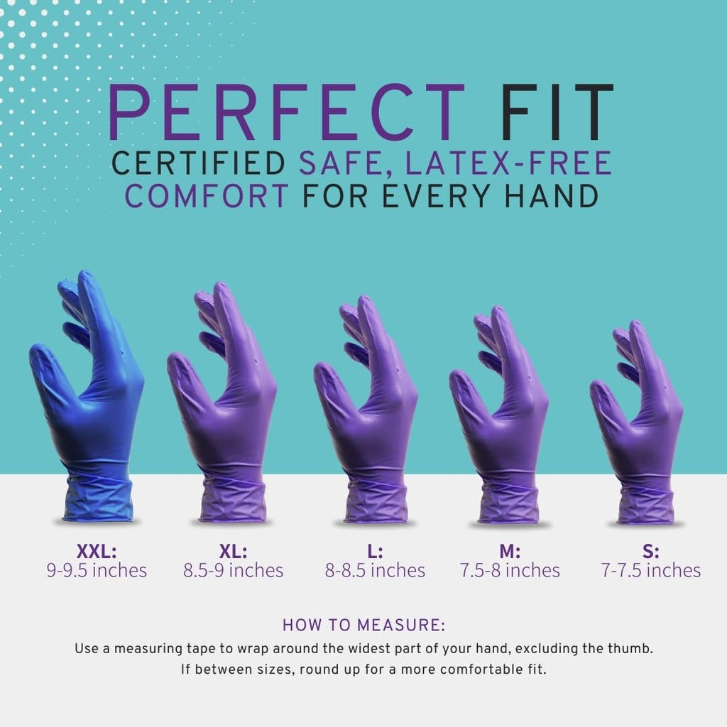 SafeWay Nitrile Gloves, 4000 Ct, X-Large, Powder-Free, Latex-Free, All-Purpose, Professional Disposable Gloves with Textured Fingertips for Medical Use, Food Prep, Cleaning, Tattoo & More