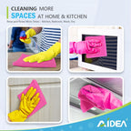 AIDEA Microfiber Cleaning Cloth-12PK, Soft Microfiber Towels for Cars, Absorbent Cleaning Rags, Lint-Free Streak-Free Wash Cloths for House, Kitchen, Window(12in.x12in), Pink